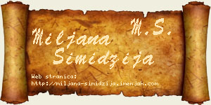 Miljana Simidžija vizit kartica